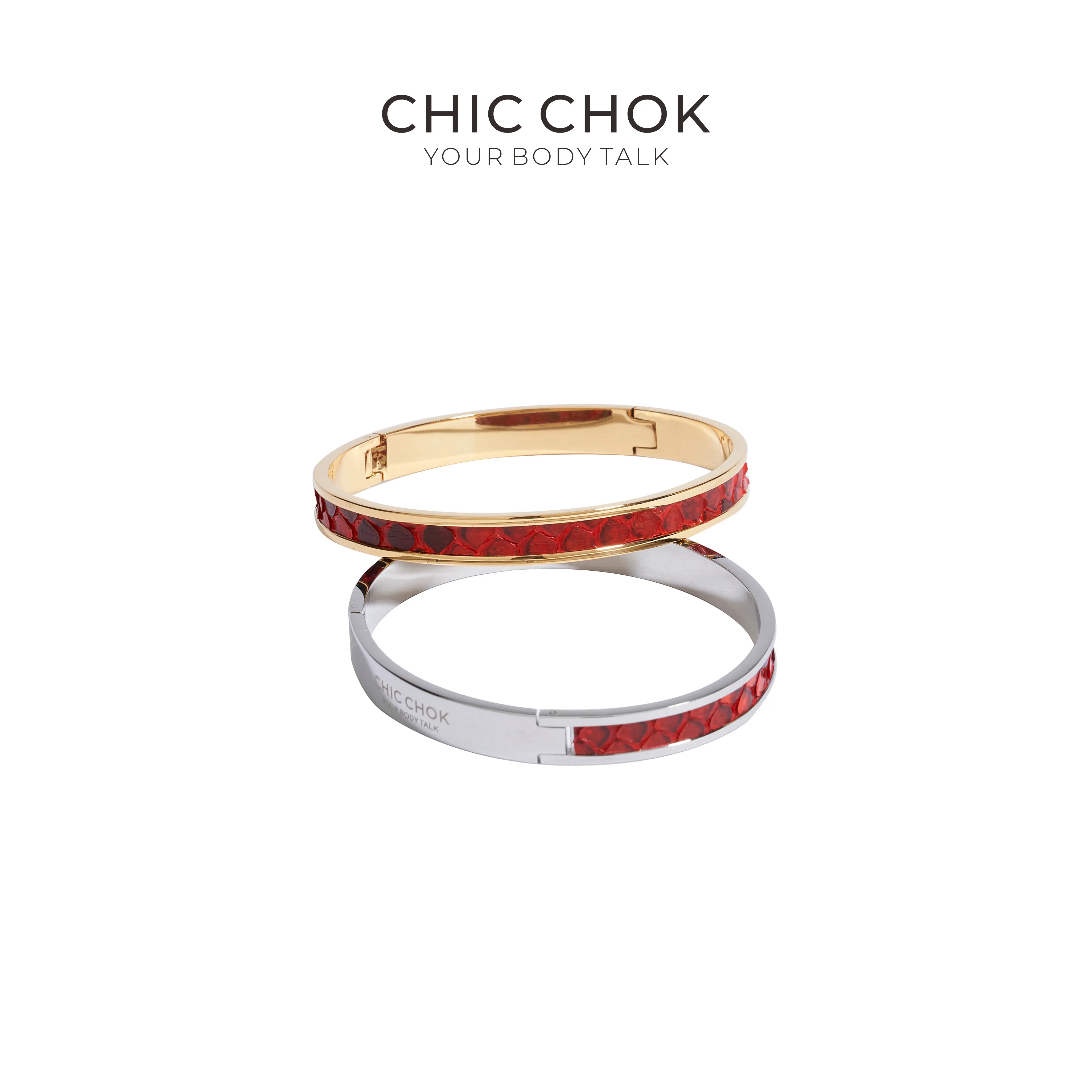 CHICCHOK Classic Close Bracelet Stainless Steel Subtle Stylish Non-Adjustable Bracelet