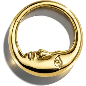 Moon  G23 Solid Titanium Septum Ring 16G  Septum  Dainty Helix Daith Earrings for Women Daith   8/10MM