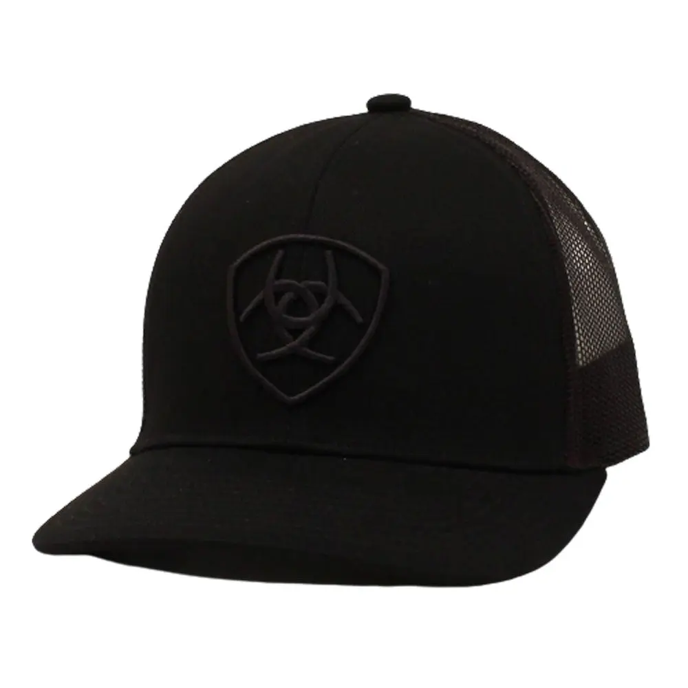 A300053001 Ariat Men's Snap Back Black Shield Logo Cap A300053001 Ariat Men's Snap Back Black Shield Logo Cap