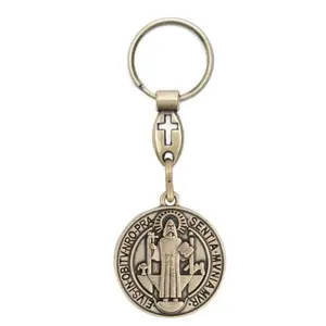 Chaveiro Medalha de São Bento - Ouro Velho