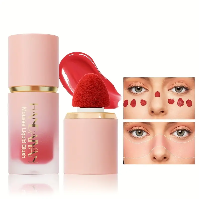 3Color Blendable Liquid Blush makeup Set Long Lasting Lightweight Natural Flawless lip Cheek Tint Waterproof Sweatproof Non Fading Facial Suitable For Beginners Cosmetic