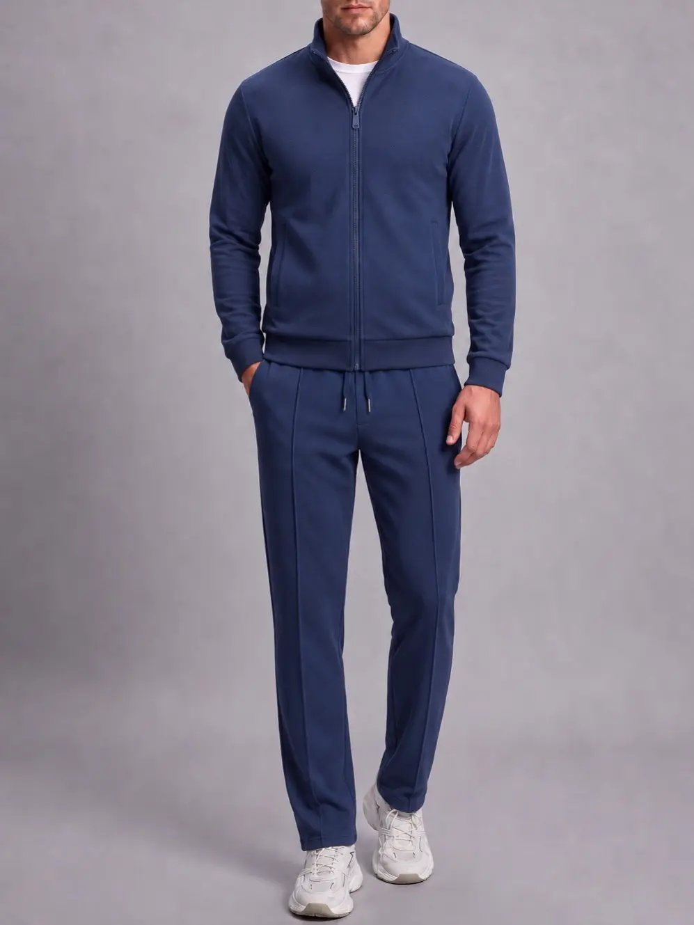 Men's 2 Piece Tracksuit Set, Full Zip Athletic Jacket & Jogger Pants, Casual Jacquard Sweatsuit for Workout, Travel & Everyday Wear Menswear