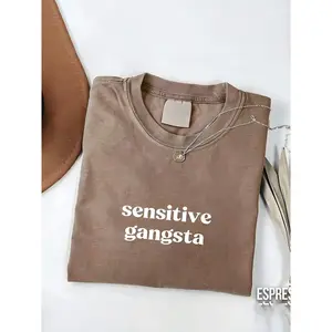 Sensitive Gangsta  Quote T-Shirt Meme God Forbid L'm A Sensitive Gangster Graphic Tee,Im  A Mommy Mamacita T-Shirt Gift For Her