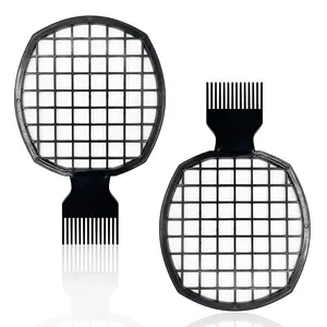 2Pcs Upgraded Twist Combs Hair Sponge Brush, Superior to Hair Sponge for Curls in Men and Women, Dual-sided Design, ABS Material, Ergonomic, Lasting Over a Year, 2 Combs Included