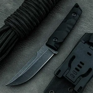 Best-selling high-quality wear-resistant straight knife, 8Cr13MoV steel blade, G10 handle, outdoor camping hiking high-hardness tool, Survival Tools, essential practical knife for travel and fishing.