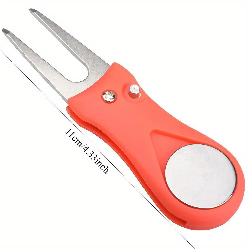 Golf Divot Repair Tool: Stainless Steel Ball Marker with Magnetic Holder - Golf Accessories Golf Equipment Golf Supply Golf Gadgets
