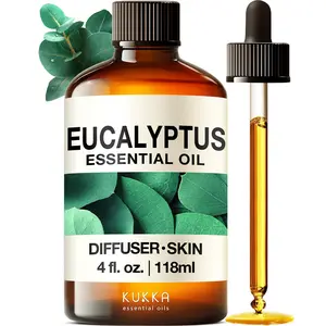 KUKKA Essential Oil Eucalyptus Oil for Diffuser - 4 fl oz Fresh Scent for Home & Shower,fatherdaygift, tiktokshopstockup,Summervibes