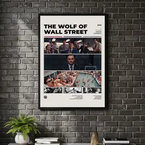 [ MOVIE UNFRAMED - SALE UP TO 45% ] The Wolf Of Wall Street - Collage Movie Poster