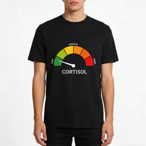 Low Cortisol Level 100% Cotton Gauge Tee | Hormone Meter T-Shirt
