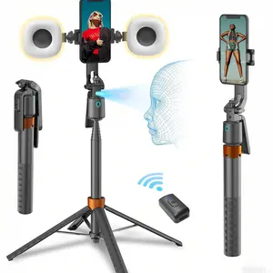 Ai Photographer Follow Focus Cloud Base, 360° Rotation Auto Lock, Dual Light Illumination, One-Click Smart Follow Mode, Tripod Live Stand, Tripod Remote