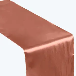 Satin Table Runner 12"x108" Terracotta (Rust) - Stylish Table Linen