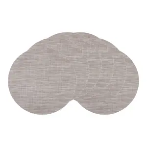 REGALWOVEN 6 Packs Round Placemats  Placemats for Kitchen Dining Table Decor Washable Table Placemats Wipeable Table Mat 14*14in