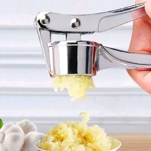 1Pc Heavy Duty Garlic Press, Professional Garlic Crusher And Mincer, Ergonomic Garlic Crush Tool With Easy Squeeze Handle, Kitchen Gadgets, Ginger Press, Vegetable Chopper, Essential Kitchen Accessories Kitchen Essentials Cocina