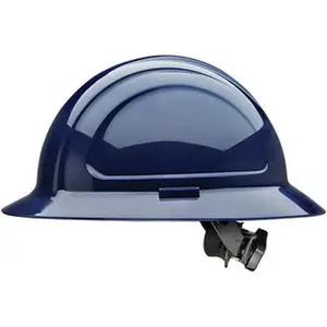 Honeywell North ANSI Type I Class C, G & E 4-Point Ratchet Full Brim Hard Hat One Size Fits Most, HDPE, Slotted, Navy Blue N20R080000