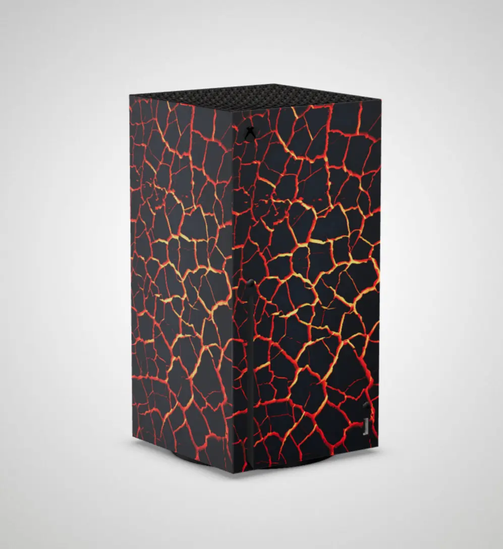 Cracking Lava Xbox Series X Console Skin