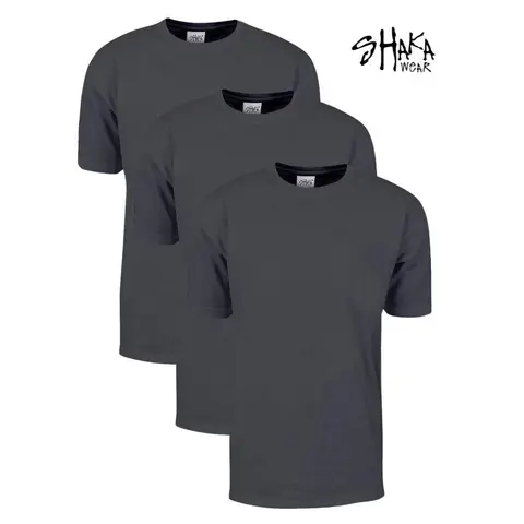 3 Shaka Wear SHASS Adult 6 oz., Active Short-Sleeve Crewneck T-Shirts, Cotton, Tee,Fit,Top
