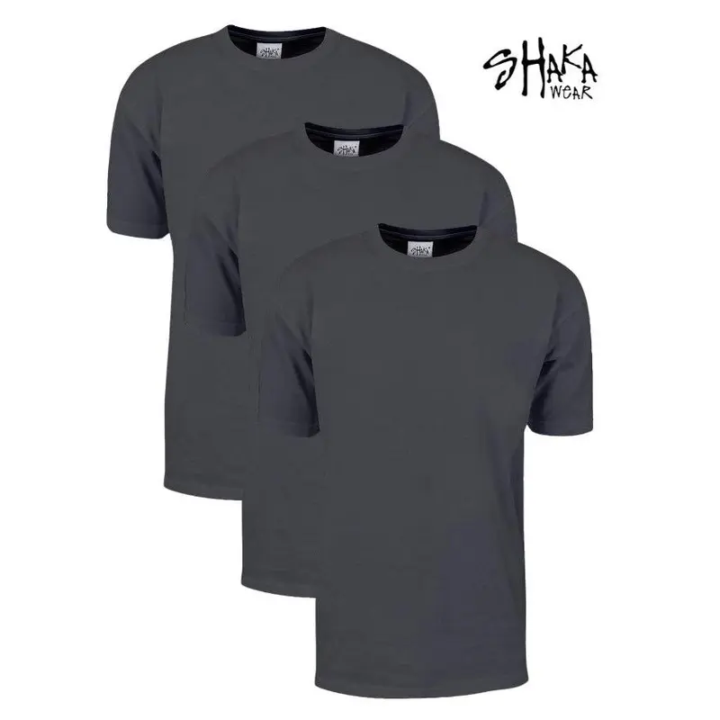3 Shaka Wear SHASS Adult 6 oz., Active Short-Sleeve Crewneck T-Shirts, Cotton, Tee,Fit,Top