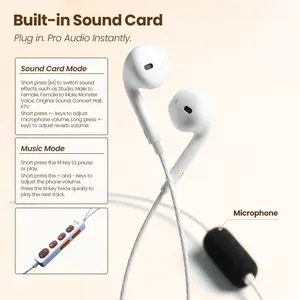 Bluewow Digital Sound Card Karaoke Headset with In-ear Monitoring, Voice Changer, USB-C Connectivity for Live Streaming and Recording Studio-Quality Audio