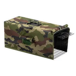 32in Live Animal Cage with Concealed Design & Weatherproof Cover for Raccoons Cats & Groundhogs Outdoor Use