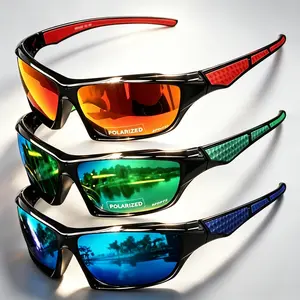 Men's 3-Lens Polarized Sports Sunglasses - Lightweight Mirror 3-Pcs Sports Eyewear for Cycling, Driving - Fashion Daily Accessory Gift for Boyfriends, Men's Sunglasses, 3-Lens Sports Eyewear