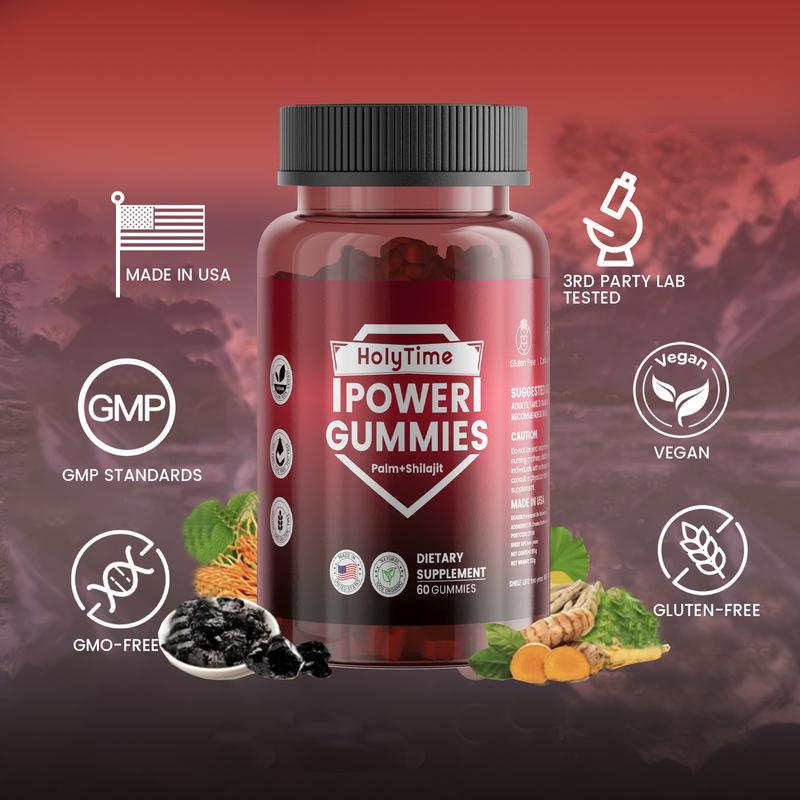 HolyTime Shilajit Gummies 4000 mg | Black Friday & Cyber Monday BFCM Deal | Limited Edition|5-Bottle|Made in USA