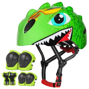 VICTGOAL Dinosaur Kids Bike Helmet Children's Helmet for Bicycle Skateboard Roller Skates for Boys and Girls Adjustable Size