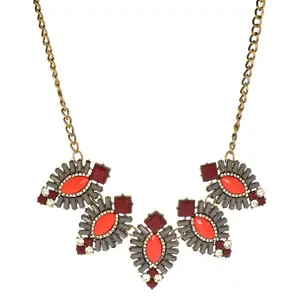 OVAL SHAPED MULTI COLORED NECKLACE