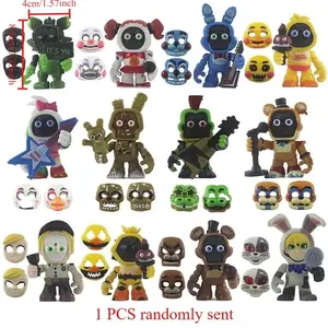 Panic Game Midnight Toy Bear Foxy Chica Fazbear Bonnie Change Masks Action Figurine Anime1 PCS Randomly Sent