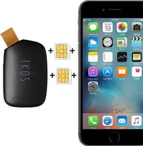 Dual SIM Bluetooth Adapter Compatible with iPhone (iOS) & iKOS k1S Devices, Add 2 SIM Cards, Portable Multi-SIM Solution for Voice, SMS & Recording Top as Electronics, Tech Gadgets