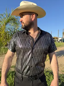 Silver shiny shirt Menswear