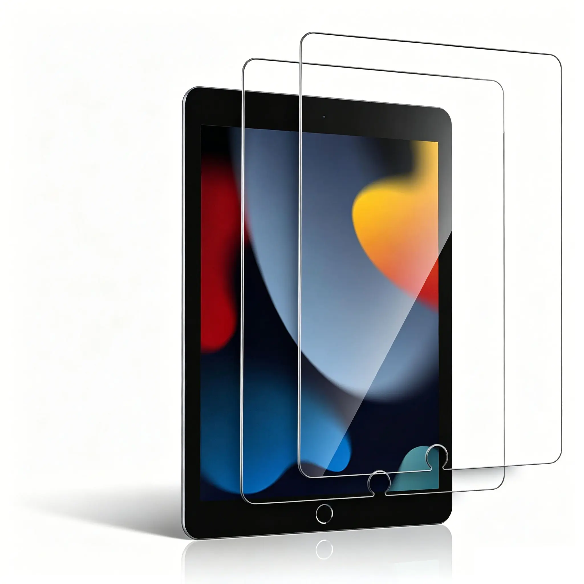 2-Pack 0.3mm Tempered Glass Screen Protectors for Retina 10.2in iPad 9th/8th/7th Gen (2021/2020/2019) - Full Coverage, Protection, High Definition, Case-Friendly, Stylus-Compatible, High-Response, Bubble-Free Writing Tablet Accessories