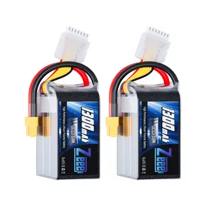 Zeee 6S Lipo Battery 1300mAh 22.2V 120C with XT60 Plug RC Graphene Battery for FPV Drone Quadcopter Helicopter Airplane RC Boat Car Racing Models(2 Pack)