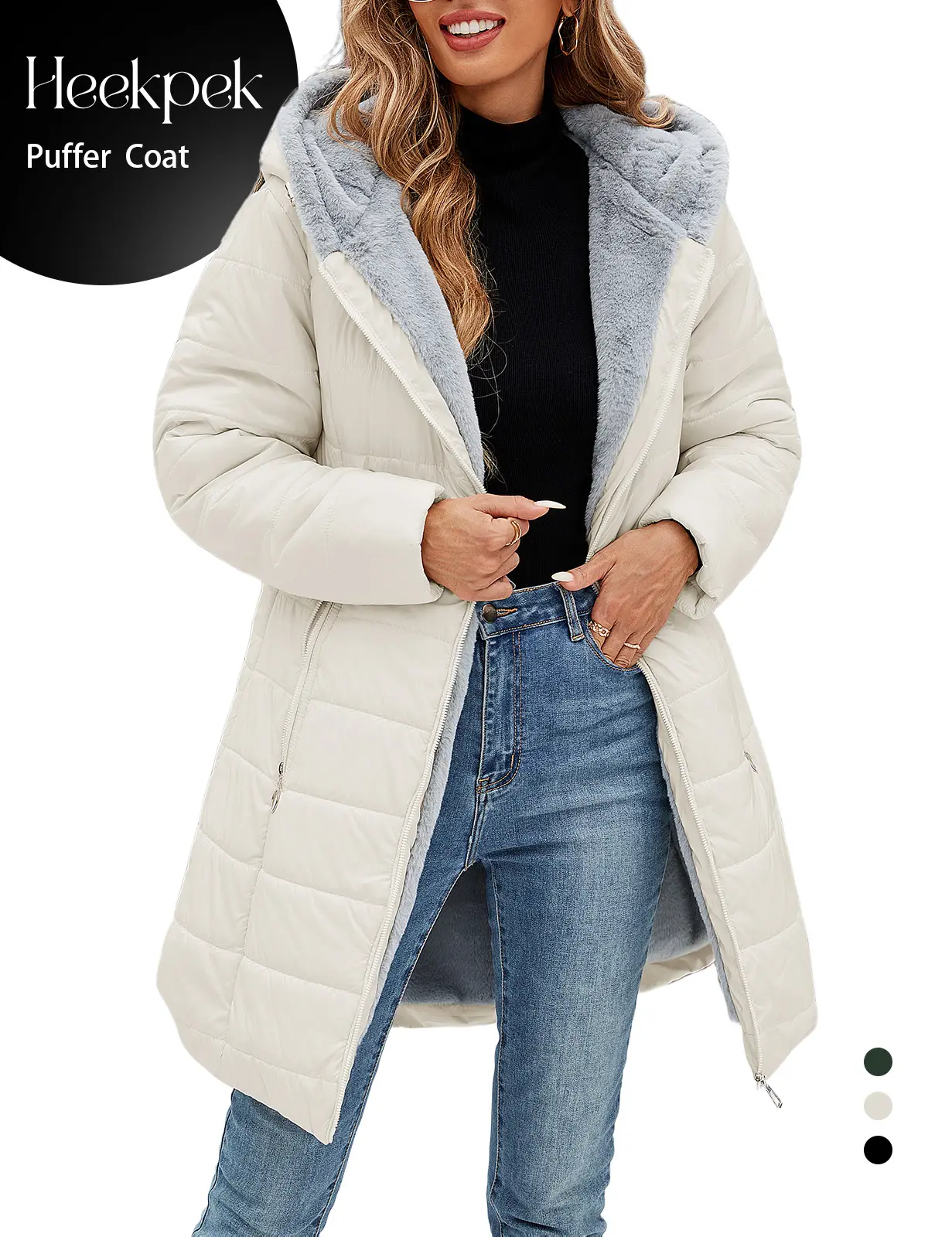 【Restock】Women's Winter Windproof Fur Warm Slim Fit Down Jacket - Waterproof Long Ski Coat for Commuting FallFreshness  #outdoorfun
