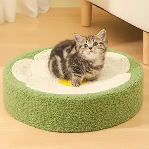 ColourTree Cats Scratcher Bowl Scratching Lounge Bed Round Bowl House Training Toy Lounger Scratch Pads Nest Scratching Board for Kitty Kitten Sleeping (Dia 15.35" x 3.74" H)
