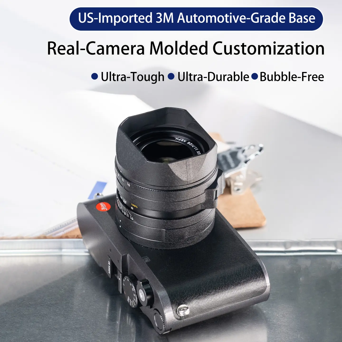 Custom Protective Skin for Leica Q3 / Q3 43 Camera Body Decal, Leather & Vinyl Wrap, Real Machine Customization, 3M Material