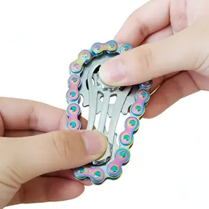 2026 Sprockets Flywheel Fingertip Gyro Fidget Spinner Antistress Anxiety Metal Bike Chains EDC Spinner Fidget Toys  Office Stress Relief For Adult Kids festival gift