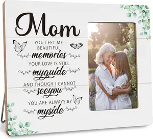 Mom Memorial Picture Frame – Sympathy Gift for Loss of Mother, In Memory Keepsake Fits 4x6 Photo, Bereavement Condolence Present for Family Healing and Comfort, Thoughtful Remembrance Gift for Daughter or Son