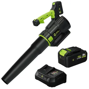 High-Power Wireless Leaf Blower 20V – Brushless Motor, 650CFM 200MPH, Lightweight, 4.0Ah Battery & Charger Included, Ideal for Lawn, Patio, Yard, Garage & Driveway Cleaning