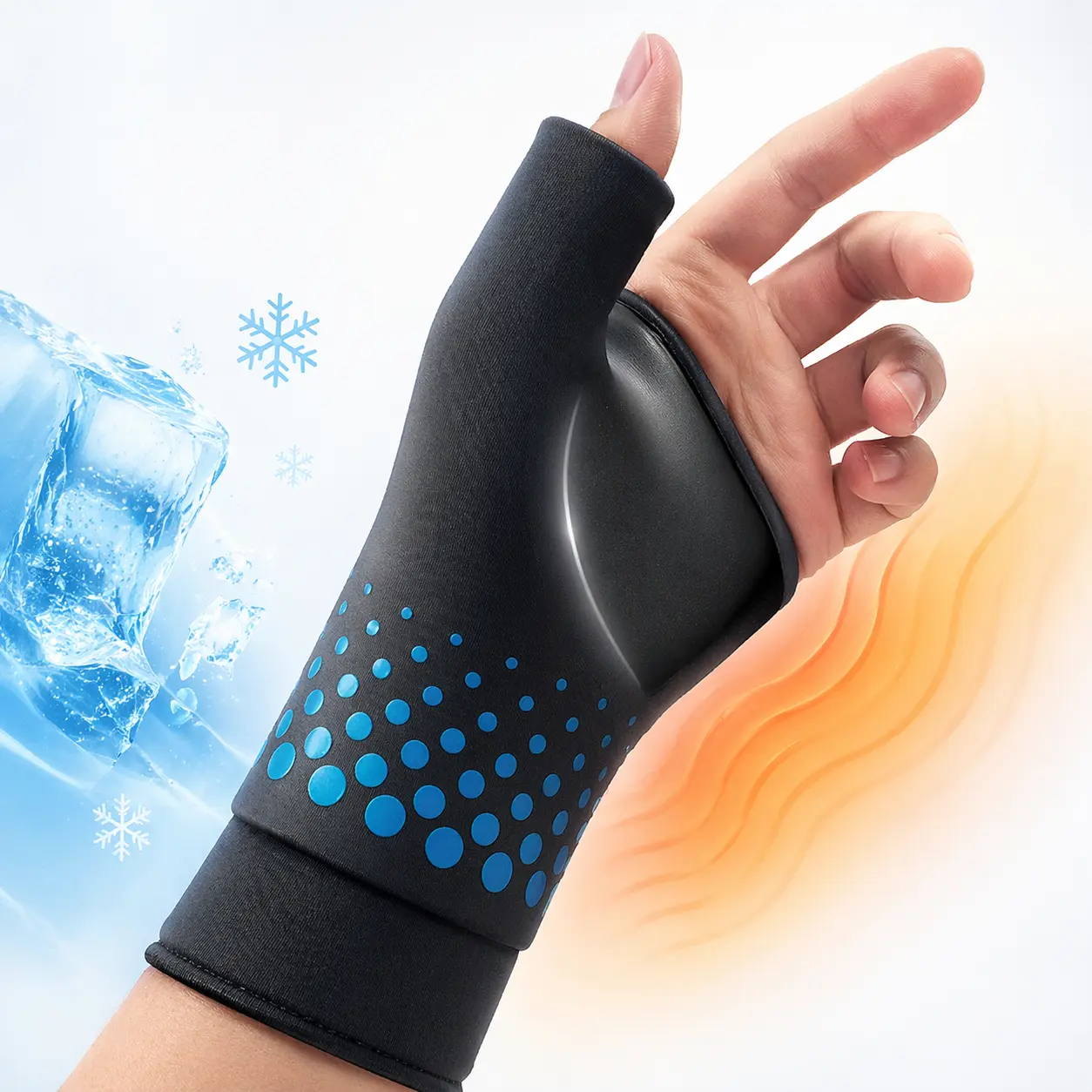 Ergonomic Wrist Ice Pack Wrap, Thickened Gel Pad for Long-Lasting Cold & Warm Therapy, Relief for Carpal Tunnel, Arthritis, Overuse Injuries, Surgery Recovery, M/L