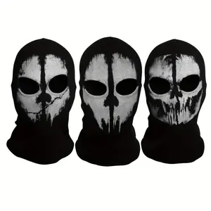 🔥   2025 Winter Phantom Balaclava |   3D Printed ThermoWeave Mask for Skiing, Motorcycle & Cosplay 🎃   Windproof Unisex Face Cover with Halloween Horror Makeup Base