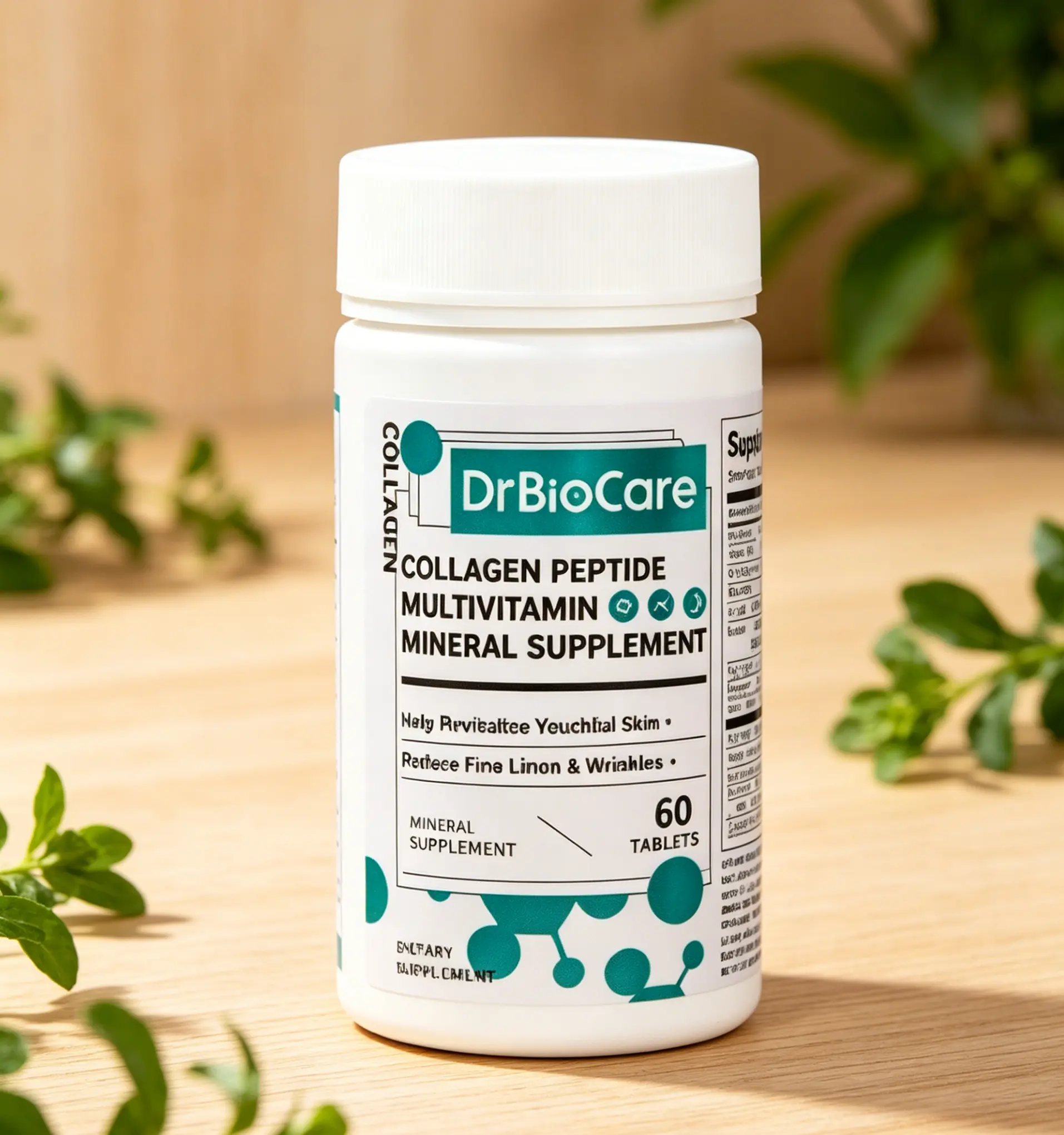 DrBioCare Collagen Multivitamin Supplement, D3 Vitamin C Probiotics B Vitamins Daily Nutrition Support