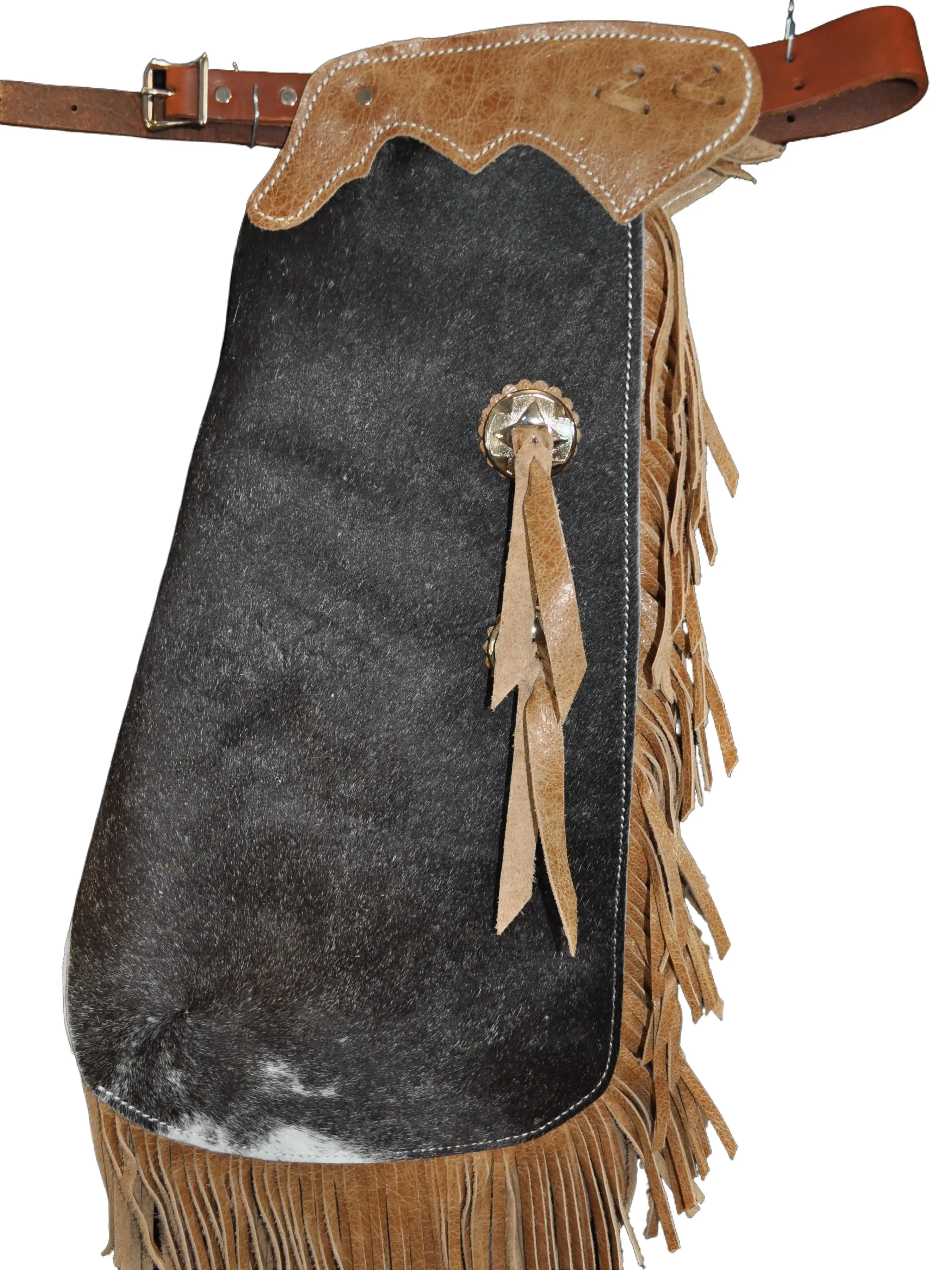 R Bar K/Custom Made Leather Chinks /Size 3/4 Leather Kids Chinks/Hair On Cowhide Kids Chinks