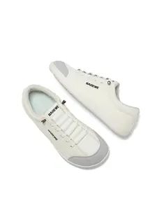 Barewe Men's Minimalist Barefoot Shoes, Wide Toe Box, Elastic Strapless Design, Canvas Slip-Ons, Ideal for Outdoor and Work Wear