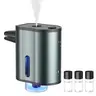 Lights-Equipped Modern Smart Vehicle Air Freshener - Portable Waterless Diffuser, 3 Adjustable Concentration Levels, 3x10ML Natural Perfume, Auto Accessories Interior, 0.2s/10s Strong Spray, 180mAh Battery, 3 Light Spray Cues, Home Humidifier Appliance,te
