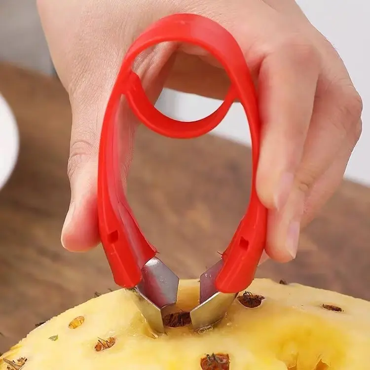Strawberry Tile Wonder Pineapple Clamp Eye Removal Tool Fruit Core Removal Knife Pineapple Peeling and Seed Removal Tool