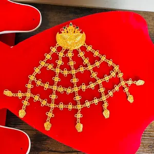 Newari hair accessories with multiple stones on it