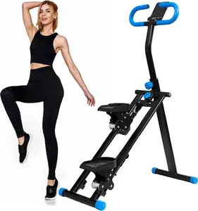 Stair Stepper for Home Gym Exercise, Vertical Climber Exercise Machine for Full Body Workout, Compact Folding Cardio Exercise Climber with Adjustable Handlebar (Blue)