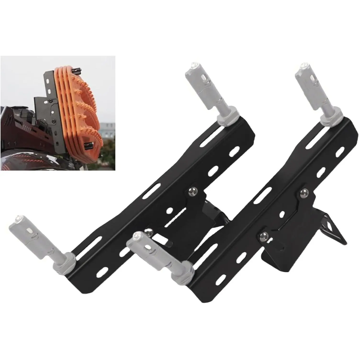 Recovery Boards Mounting Brackets 2.5mm Steel Holding Side Mounting Universal Brackets for Traction Boards Roof Rack Mount