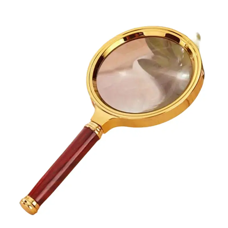 50x High-Def Durable Metal Frame Handheld Portable Magnifying Glass (7cm Diameter) with Sturdy Grip, Office Stationery, Home-Party Gift for Scientists, Adults, Jewelry Inspection