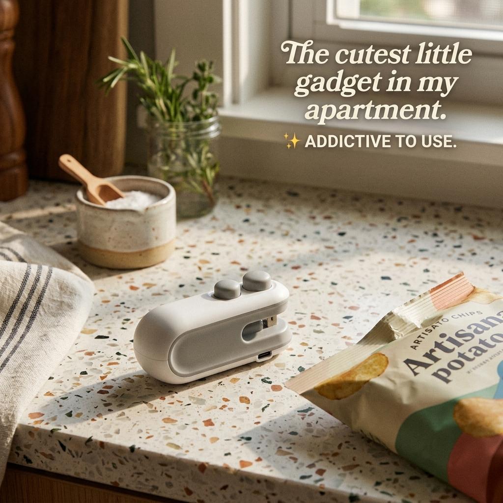 Mini Sealing Machine - Home Plastic Sealing Machine - Snack Moisture-proof Sealing Tool - Portable Plastic Bag Food Preservation Plastic Sealing Machine